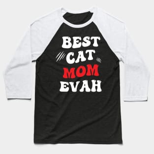 groovy best cat mom ever mothers day design for mom Baseball T-Shirt